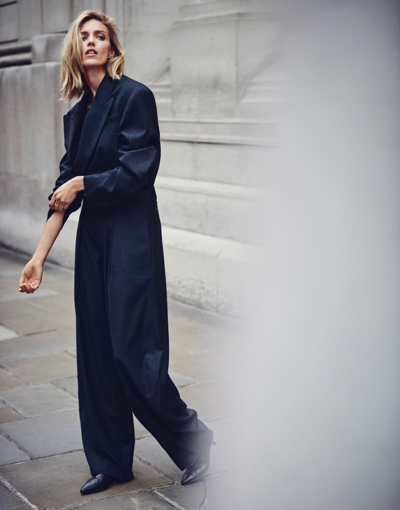 Anja Rubik Suits Up in Business Style for The Edit
