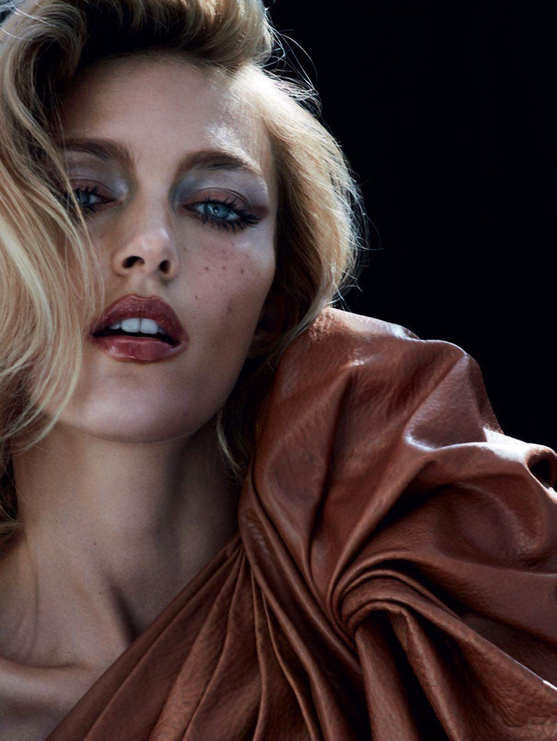 Anja Rubik Charms In Fall Beauty Looks For Vogue Paris