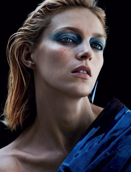 Anja Rubik Charms in Fall Beauty Looks for Vogue Paris