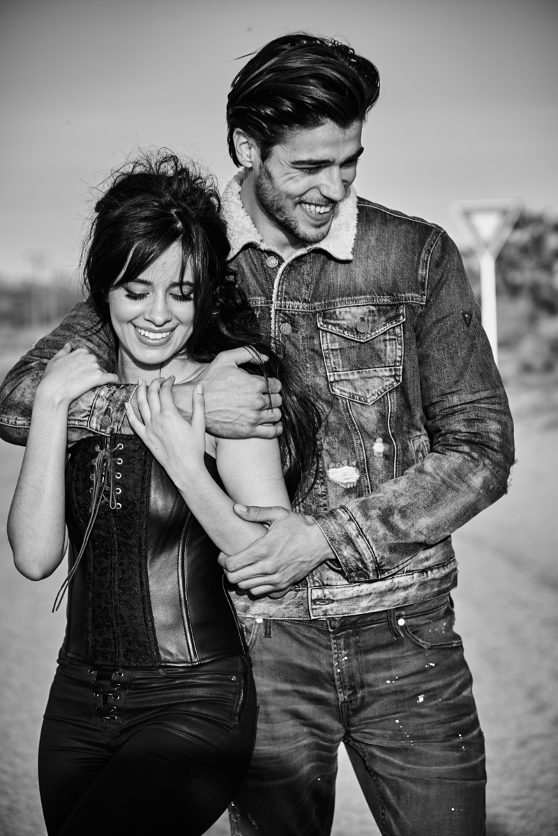 Camila Cabello poses with Alex Dellisola in Guess Jeans' fall-winter 2017 campaign