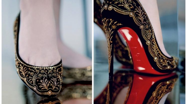 Gilded Feet: Christian Louboutin x Moda Operandi’s Embroidered Shoes
