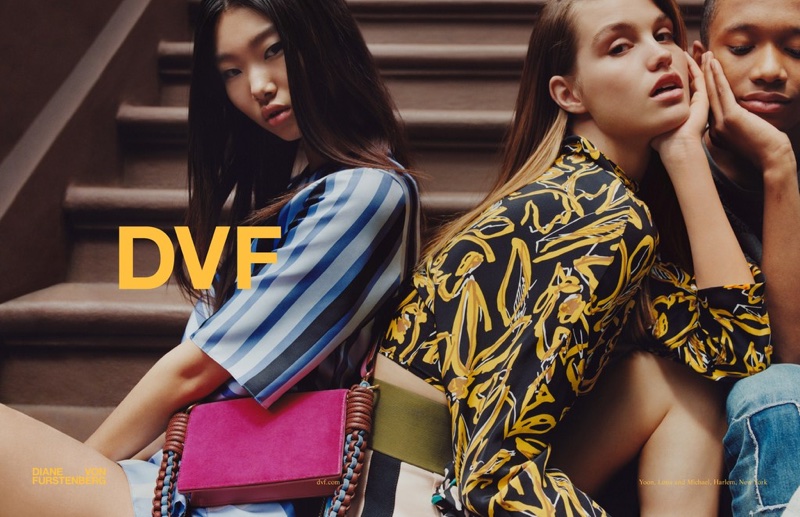 Yoon Young Bae and Luna Bijl star in Diane von Furstenberg's fall-winter 2017 campaign