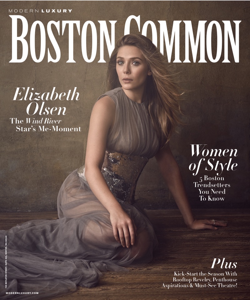 Actress Elizabeth Olsen on Boston Common September 2017 Cover
