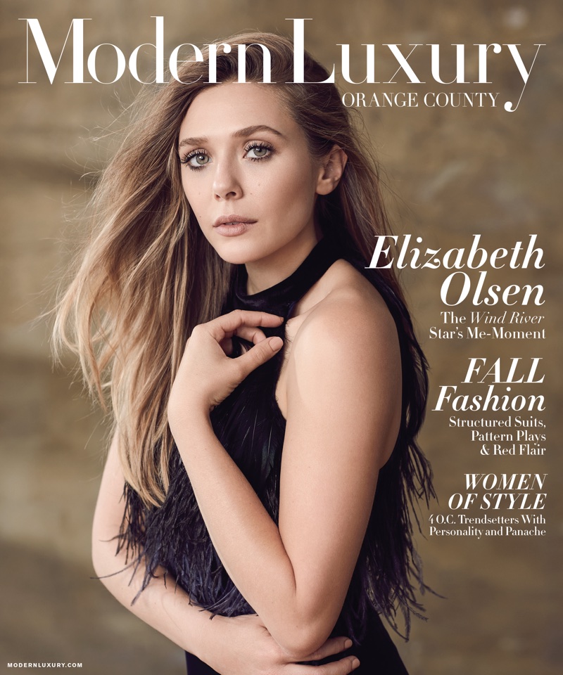 Actress Elizabeth Olsen on Modern Luxury Orange County September 2017 Cover