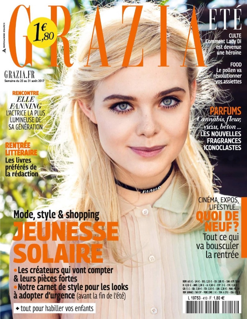 Elle Fanning on Grazia France August 25th, 2017 Cover