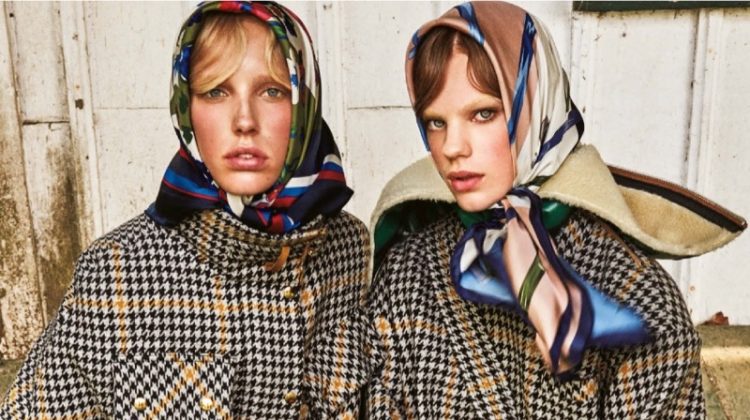 Estella Boersma & Jessie Bloemendaal Model Rustic Fashions for Vogue Japan
