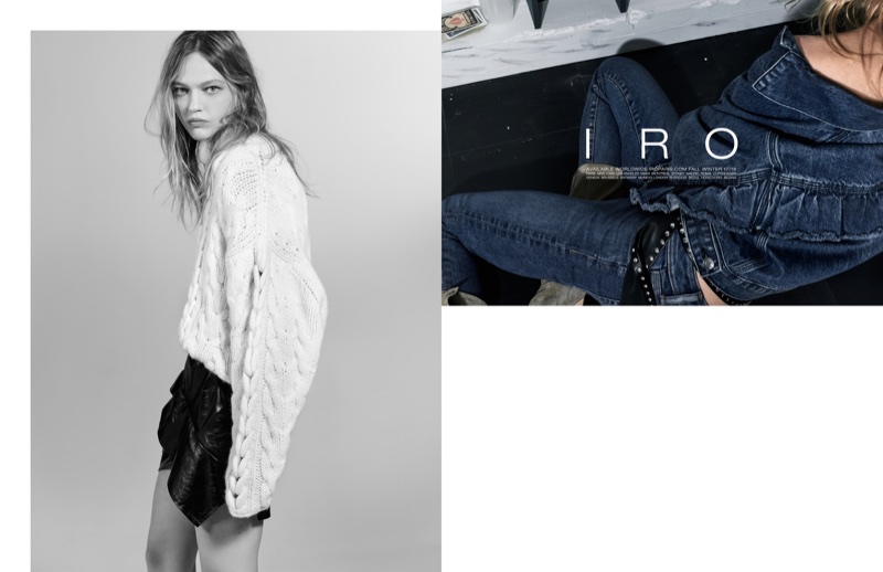 Sasha Pivovarova stars in Iro's fall-winter 2017 campaign