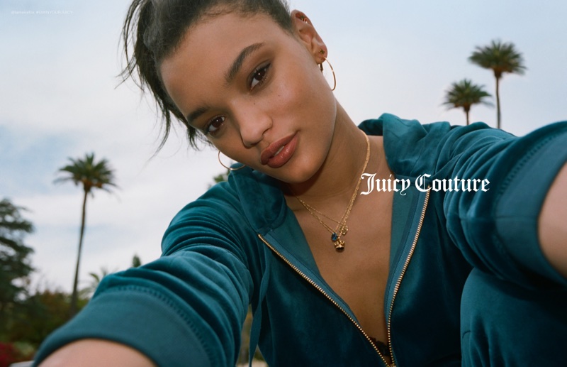 Lameka Fox gets her closeup in Juicy Couture's fall-winter 2017 campaign