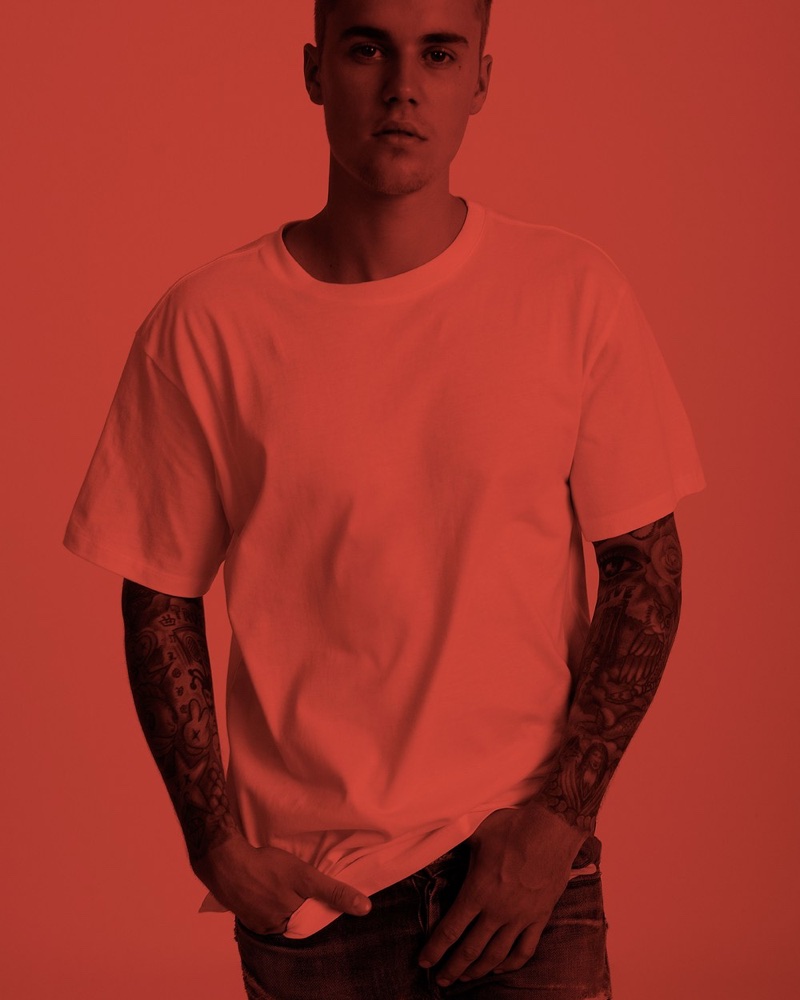 Justin Bieber wears the perfect white tee in Hanes x Karla campaign