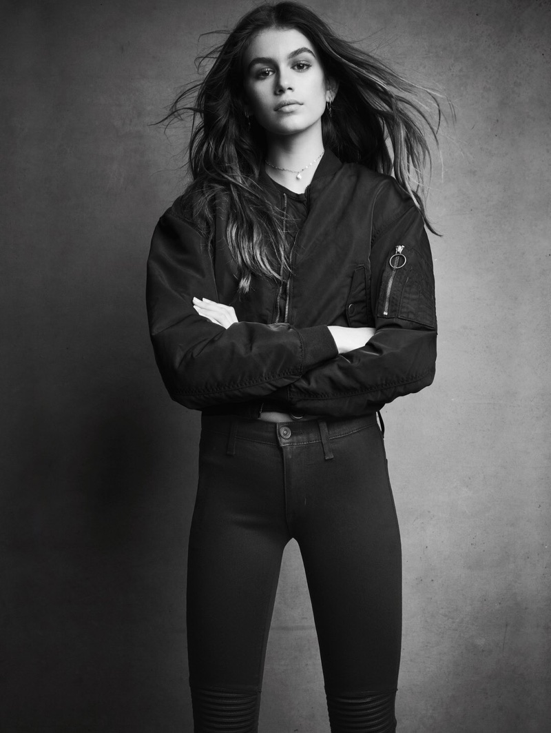 Kaia Gerber stars in Hudson Jeans' fall-winter 2017 campaign