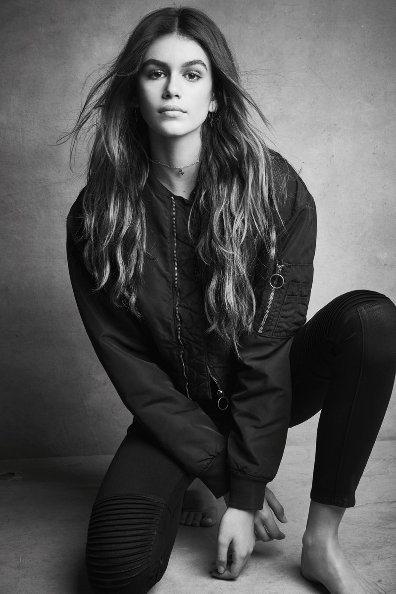 An image from Hudson Jeans' fall 2017 advertising campaign starring Kaia Gerber