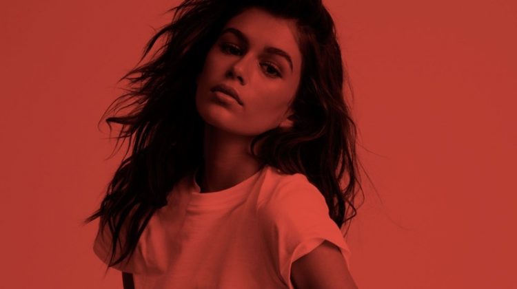 Kaia Gerber & Joan Smalls Channel 90’s Vibes in White Tee Campaign