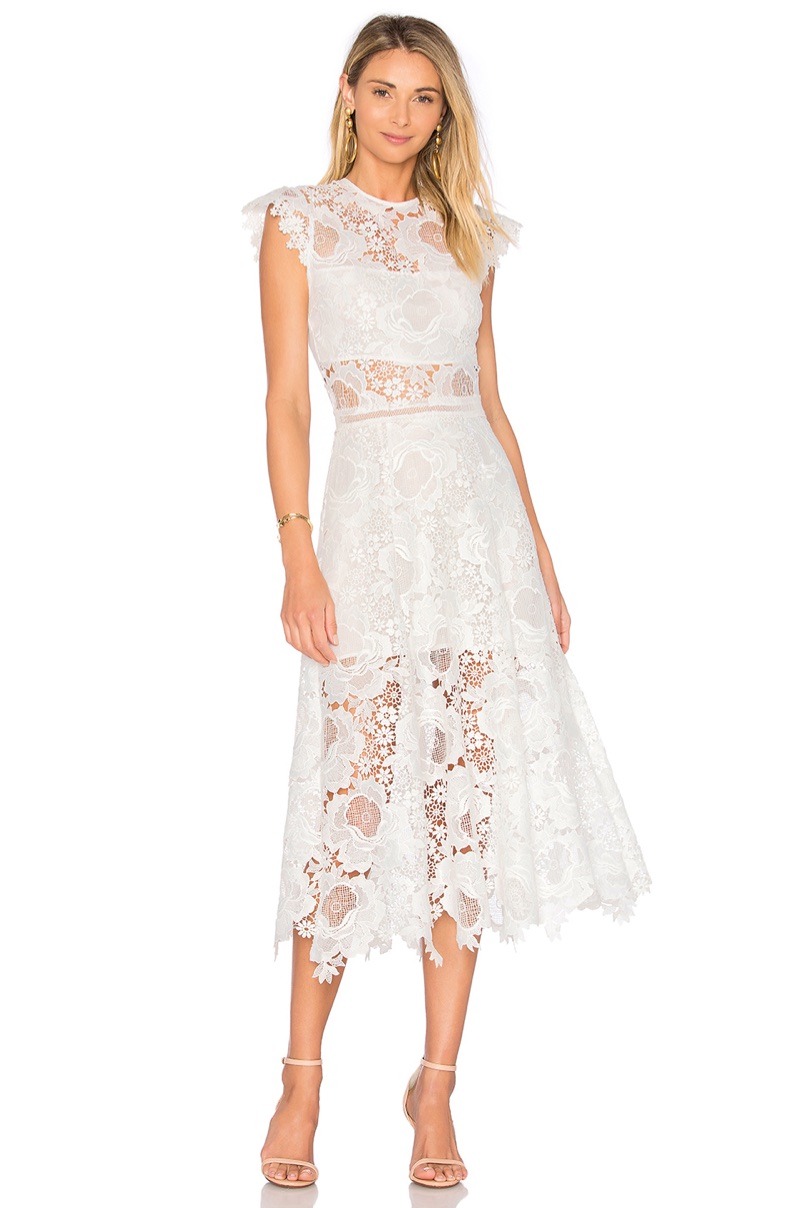 Karina Grimaldi Doriane Crochet Dress $372