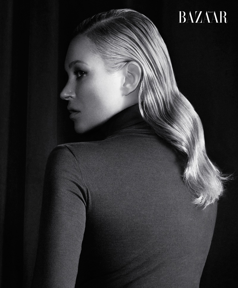 Kate Moss Poses in Calvin Klein for Harper's Bazaar