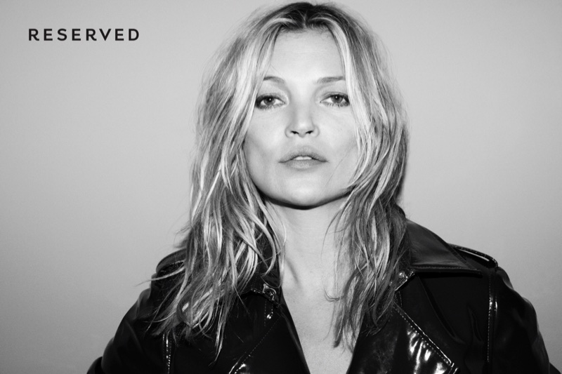 Kate Moss poses for Reserved fashion campaign