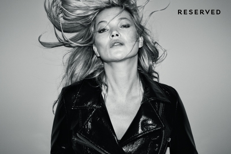 An image from Reserved's fall 2017 advertising campaign starring Kate Moss