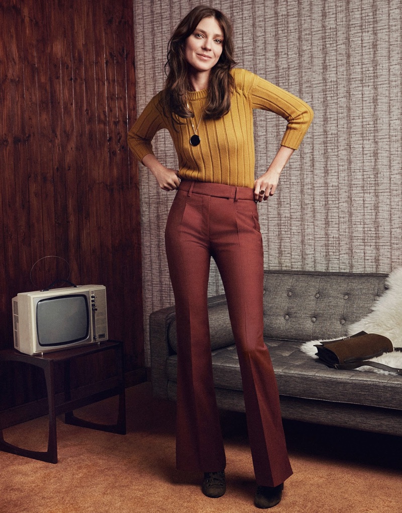 Kati Nescher Poses in 1970's Inspired Looks for The Edit