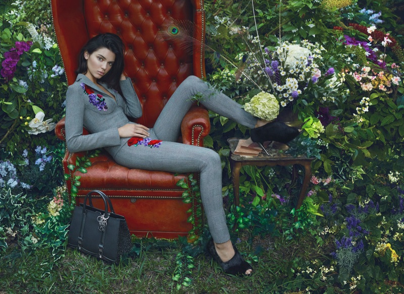 Kendall Jenner wears a tailored suit in La Perla's fall-winter 2017 campaign