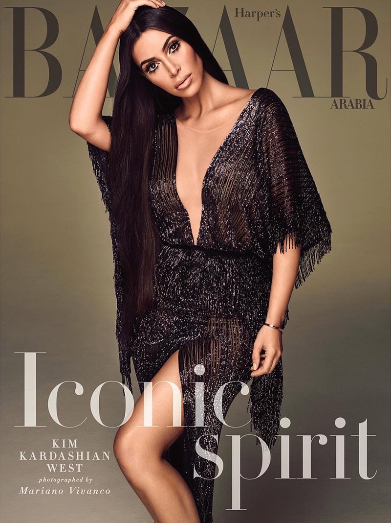 Kim Kardashian on Harper's Bazaar Arabia September 2017 Cover