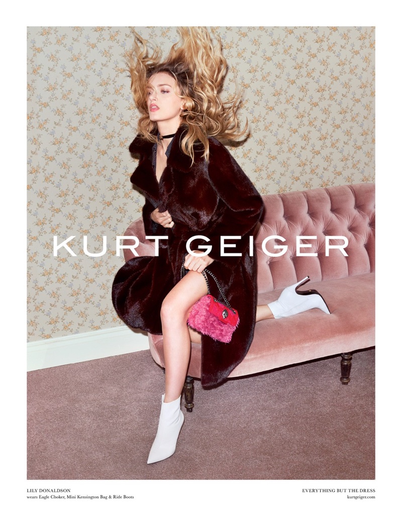 Lily Donaldson stars in Kurt Geiger's fall-winter 2017 campaign