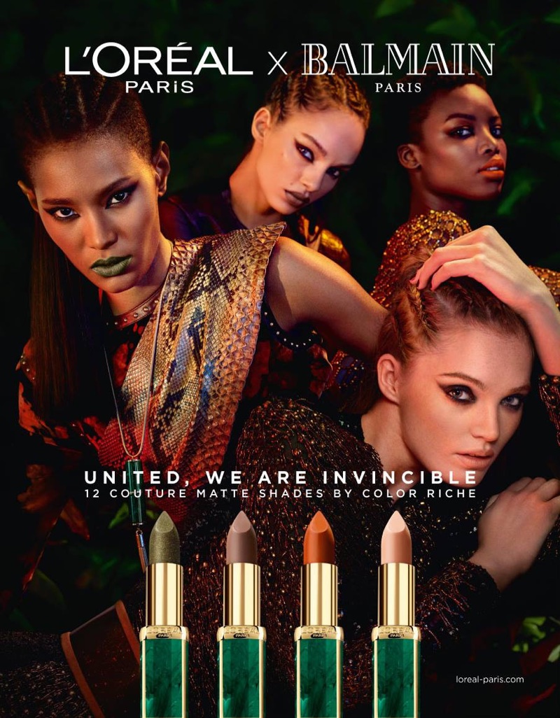 L'Oreal Paris x Balmain campaign