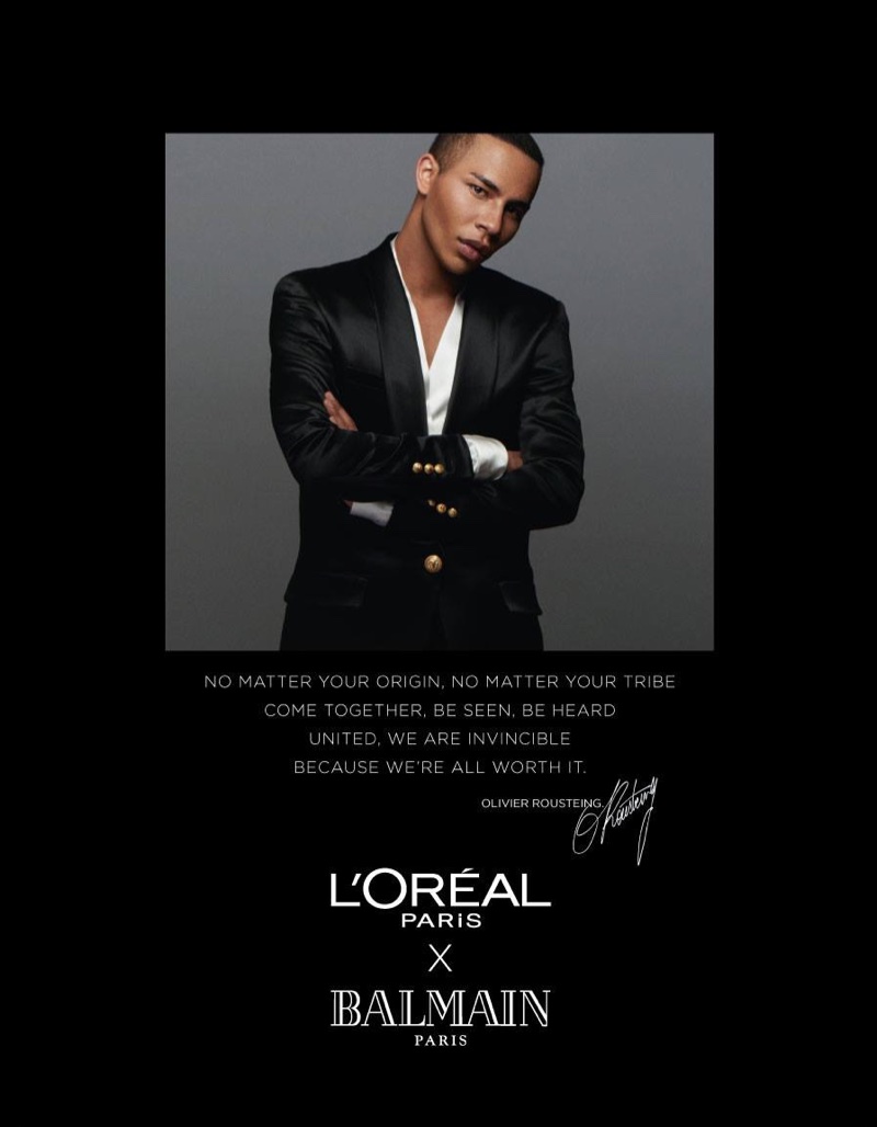 Balmain's Olivier Rousteing for L'Oreal Paris