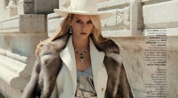 Lottie Moss Models Luxe Autumn Looks in Tatler Russia
