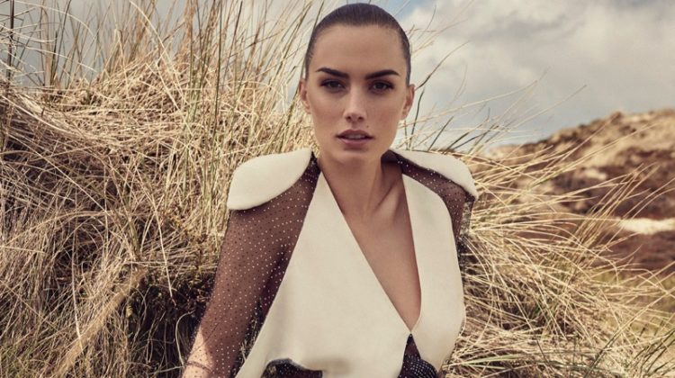 Ronja Furrer Poses Outdoors in Summer Dresses for Harper’s Bazaar Czech