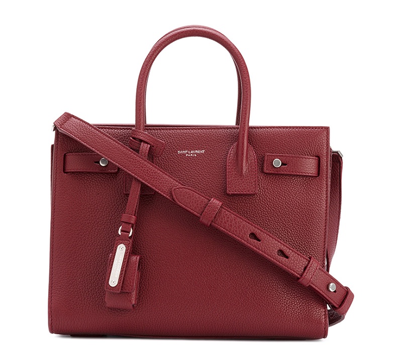 Saint Laurent Small Sac de Jour Souple Bag in Red $2,790