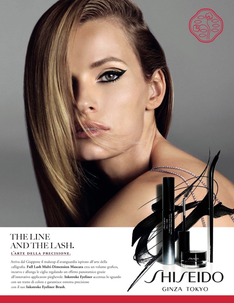 Edita Vilkeviciute stars in Shiseido makeup campaign