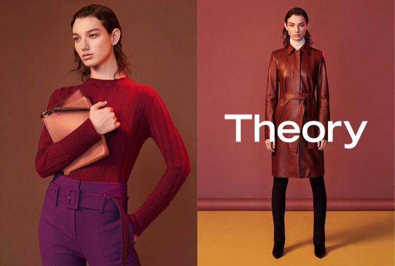 McKenna Hellam stars in Theory's fall-winter 2017 campaign