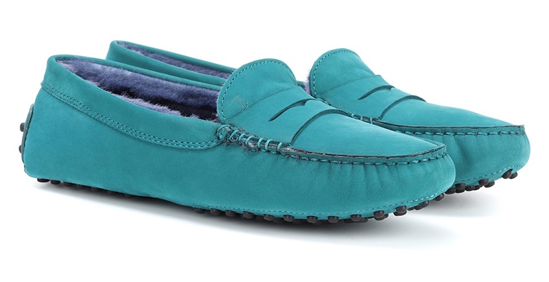 Tod's Gommino Suede Loafers in Teal $595
