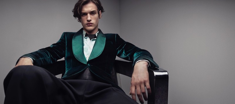 Jegor Venned stars in Tom Ford's fall 2017 lookbook