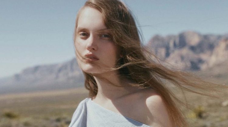 Victoria Anderson Models Chic Desert Styles for Marie Claire Australia