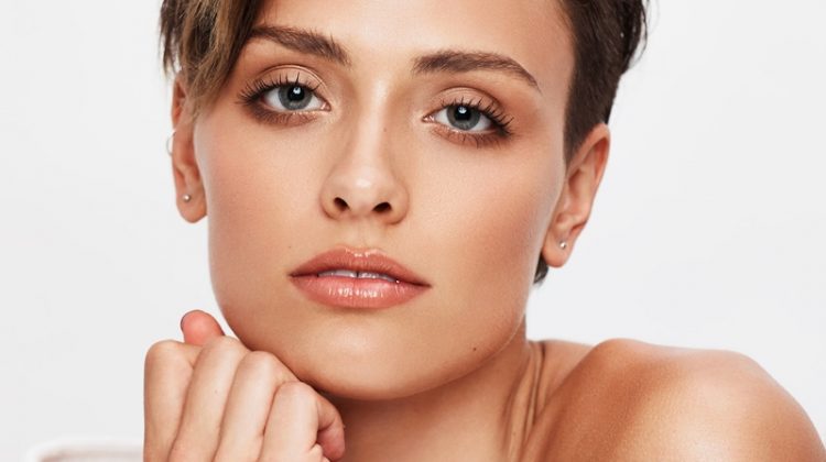 Wallis Day wears a fresh faced makeup look