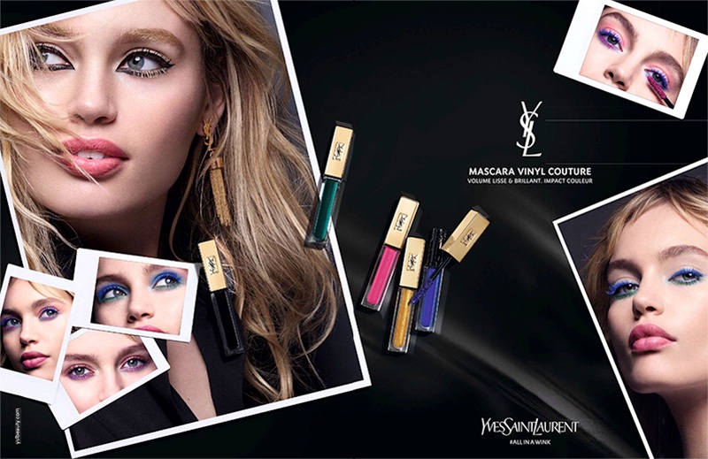 Staz Lindes fronts Yves Saint Laurent Beauty Mascara Vinyl Couture campaign