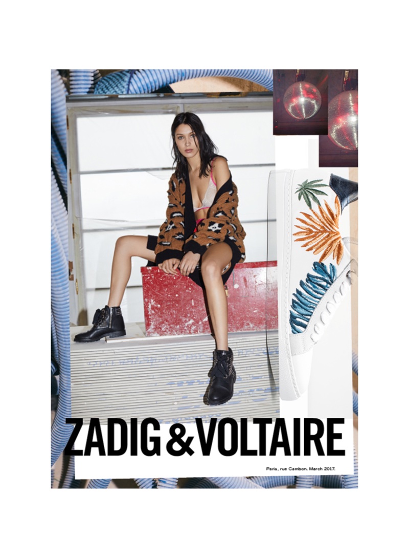 Bella Hadid stars in Zadig & Voltaire's fall-winter 2017 campaign