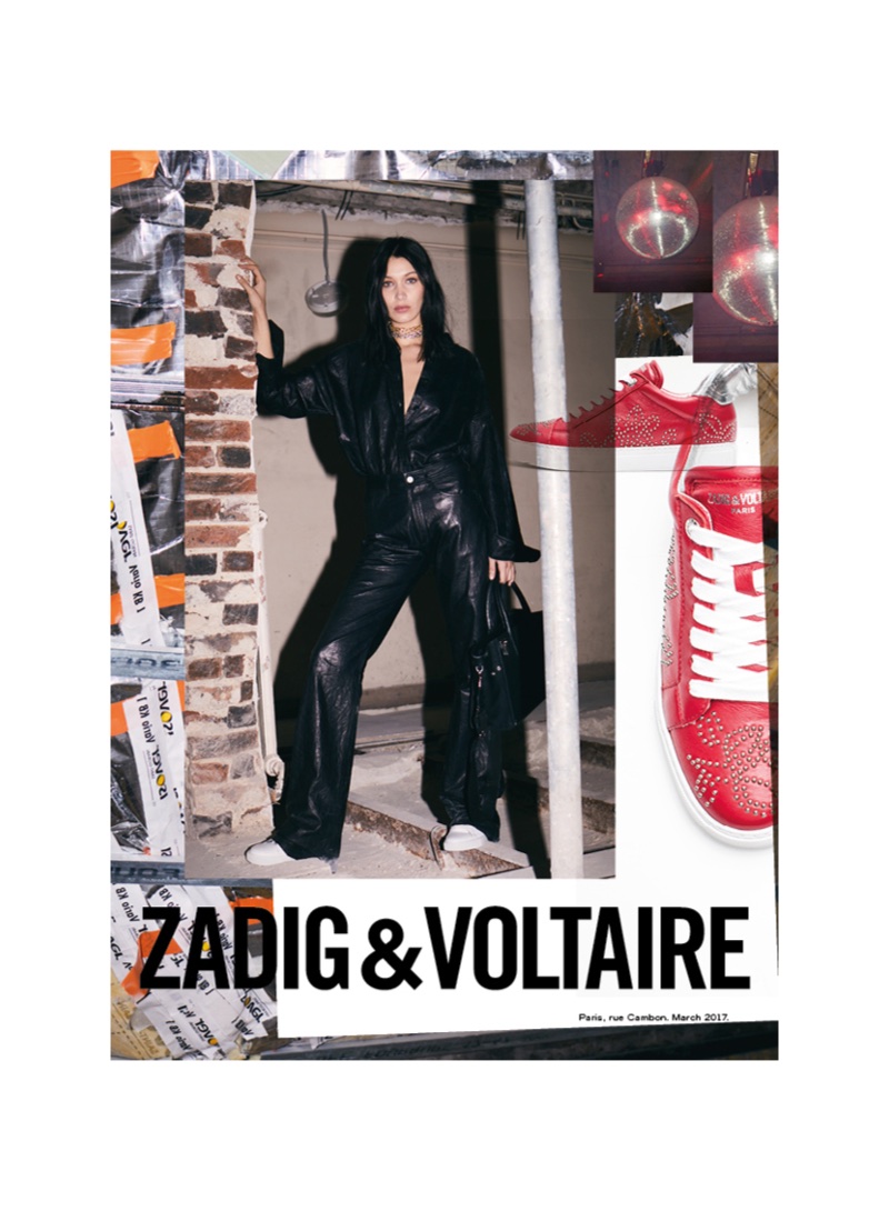 Zadig & Voltaire features Bella Hadid in its fall 2017 advertising campaign