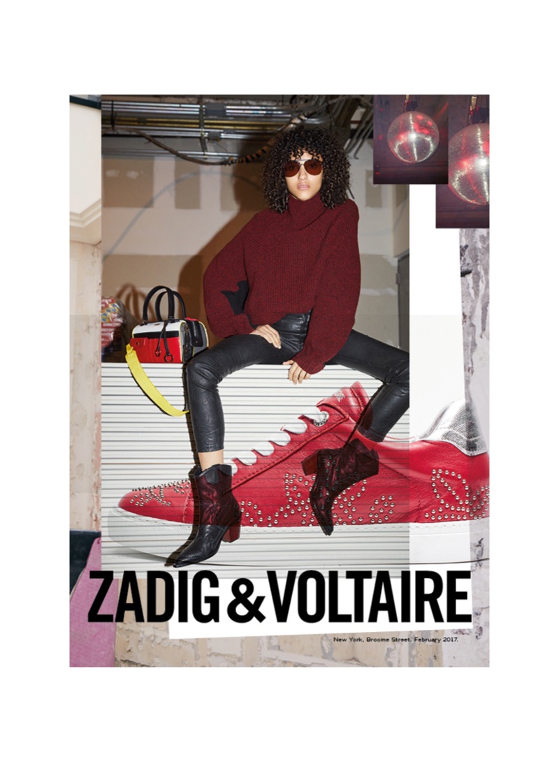 Mélodie Vaxelaire stars in Zadig & Voltaire's fall-winter 2017 campaign