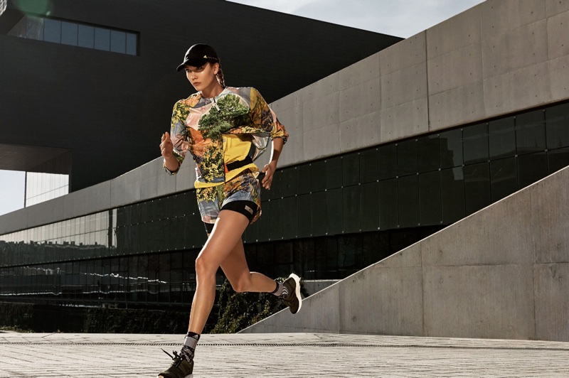 Karlie Kloss goes on a run for adidas by Stella McCartney's fall-winter 2017 campaign