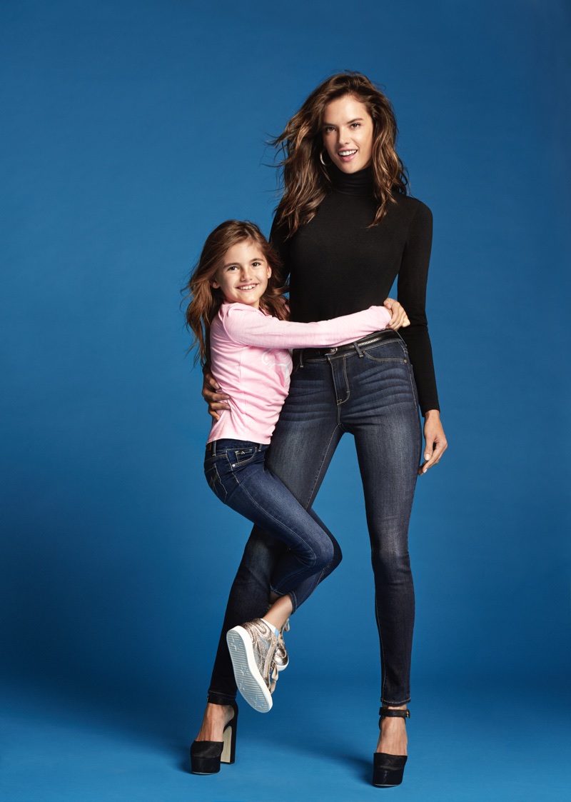 Model Alessandra Ambrosio joins daughter Anja for Jordache's fall-winter 2017 campaign