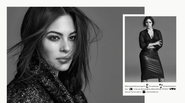 Ashley Graham stars in Marina Rinaldi's fall-winter 2017 campaign