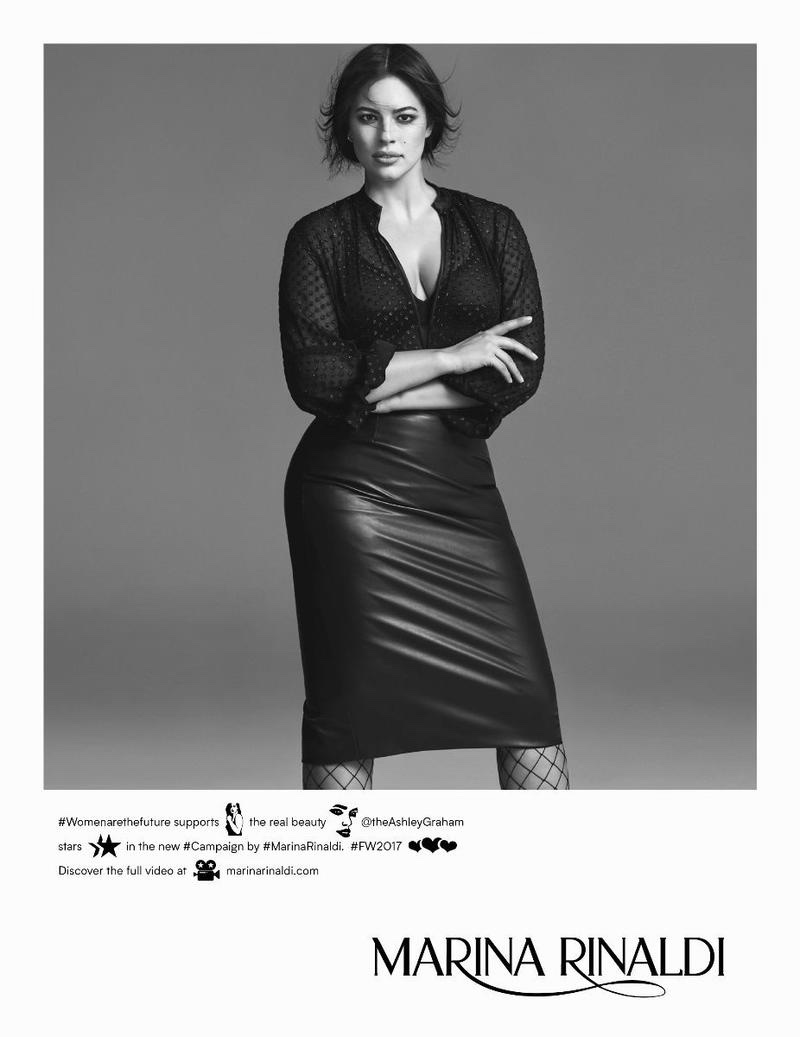 An image from Marina Rinaldi's fall 2017 advertising campaign starring Ashley Graham