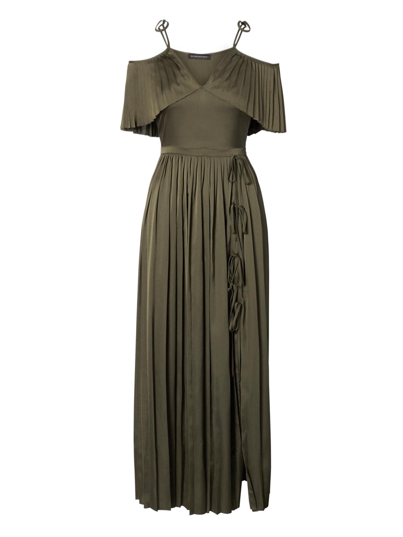 Banana Republic x Olivia Palermo Pleated Off-the-Shoulder Maxi Dress $148