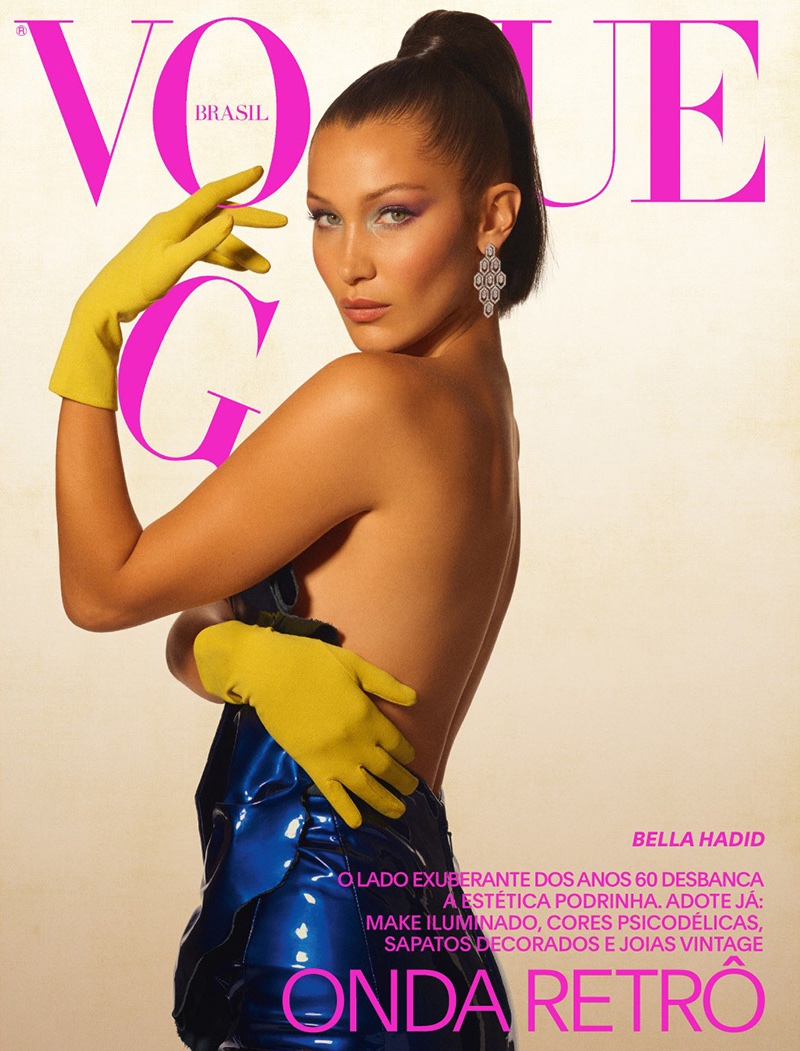 Bella Hadid Channels 90's Vibes for Vogue Brazil Cover Shoot