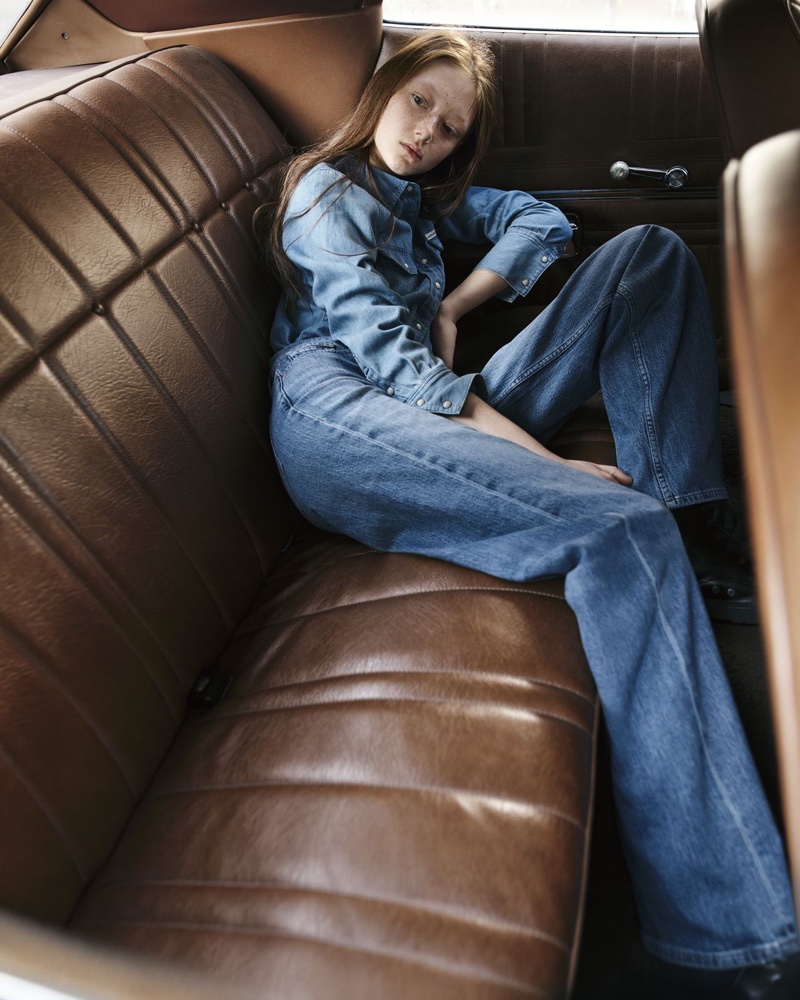 Sara Grace Wallerstedt stars in Calvin Klein Jeans' fall-winter 2017 campaign