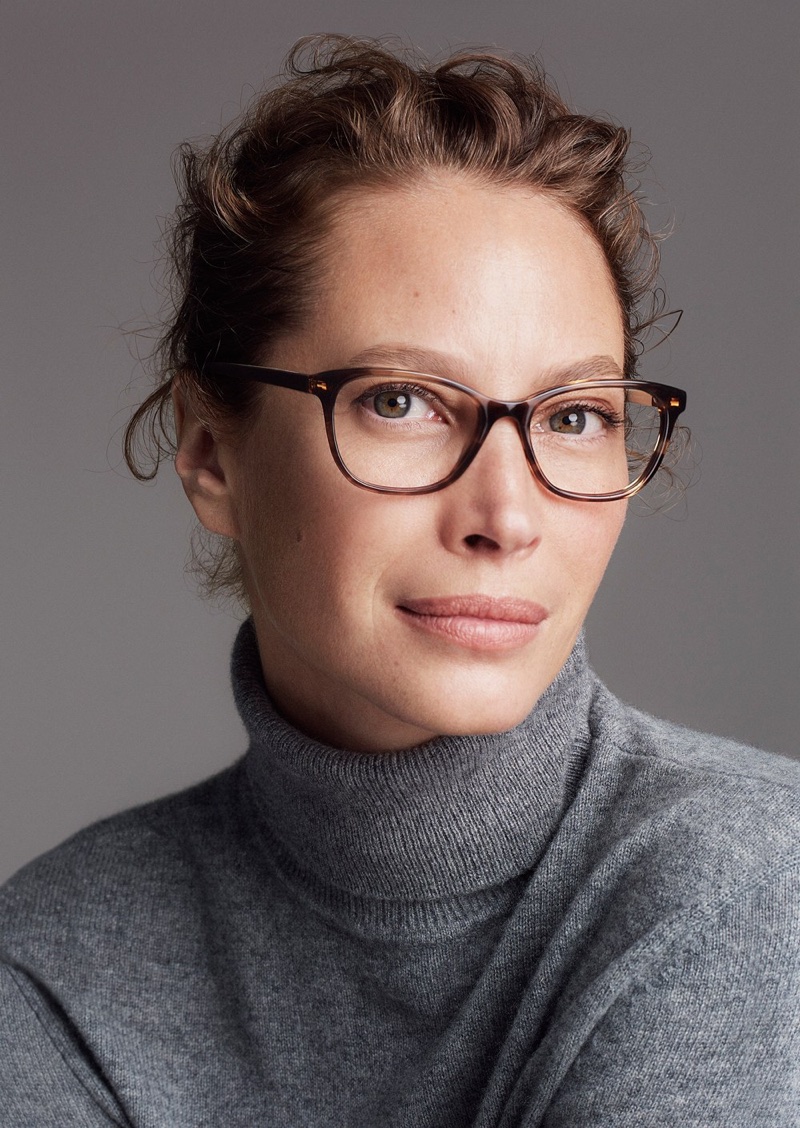 Christy Turlington wears sleek eyewear in Cole Haan's fall-winter 2017 campaign