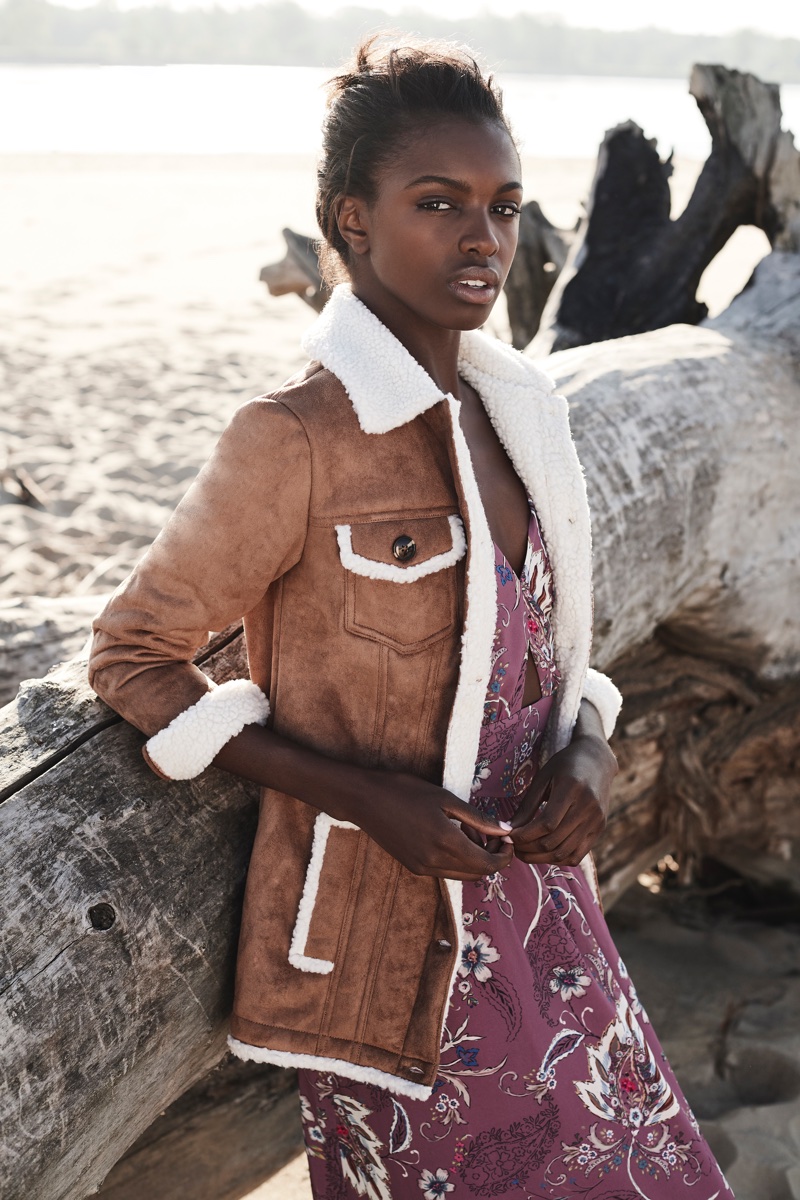 Model Leomie Anderson stars in Curatd x Long Tall Sally's fall-winter 2017 campaign