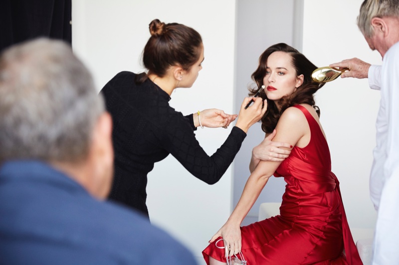 Behind-the-Scenes at Intimissimi's #Insideandout campaign with Dakota Johnson