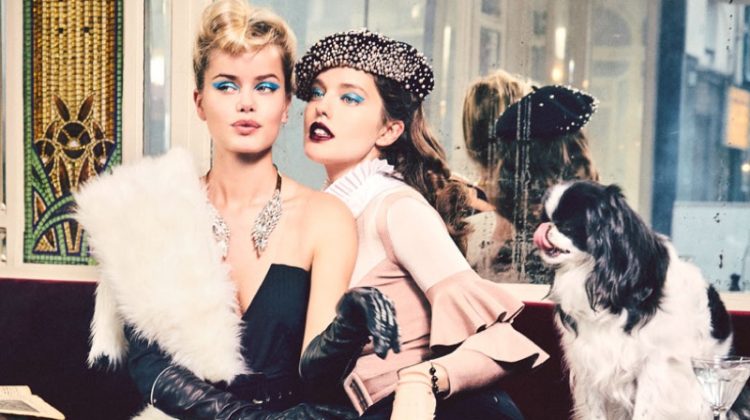 Frida Aasen and Emily DiDonato star in Elisabetta Franchi's fall-winter 2017 campaign